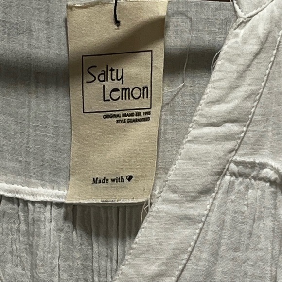 Salty Lemon Women’s 100%Cotton Tunic Tiered Dress Boho CottageCore Cowgirl Chic - Picture 4 of 8